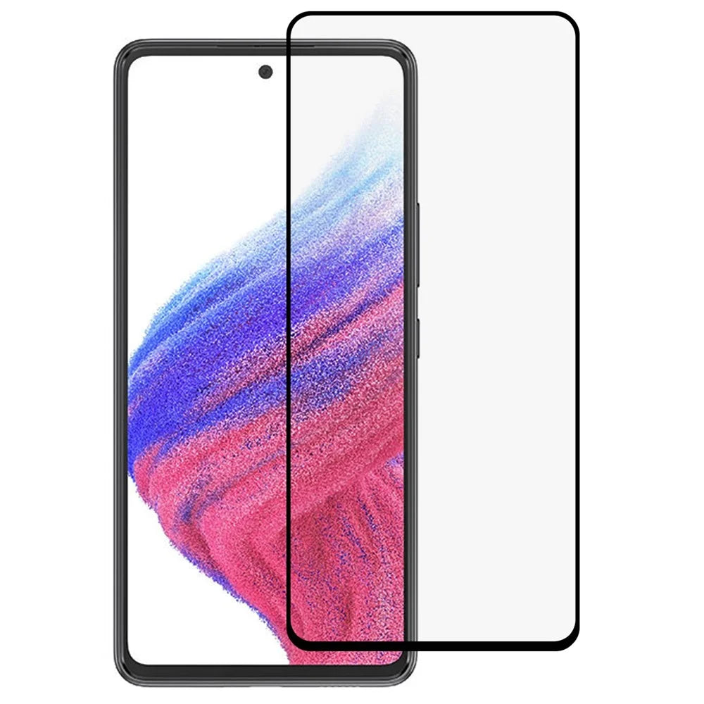 For Samsung Galaxy A53 5G 9D Full Cover Anti-Explosion Tempered Glass Film Side Glue Silk Printing Screen Protector - 1