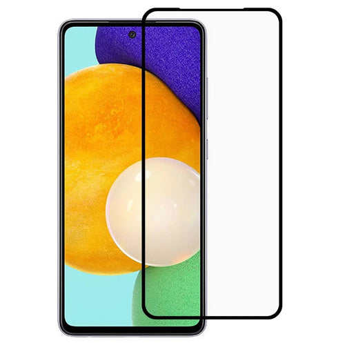 For Samsung Galaxy A52 4G / 5G / A52s 5G Side Glue Screen Protector 9D Tempered Glass Full Cover Silk Printing Screen Film - 1
