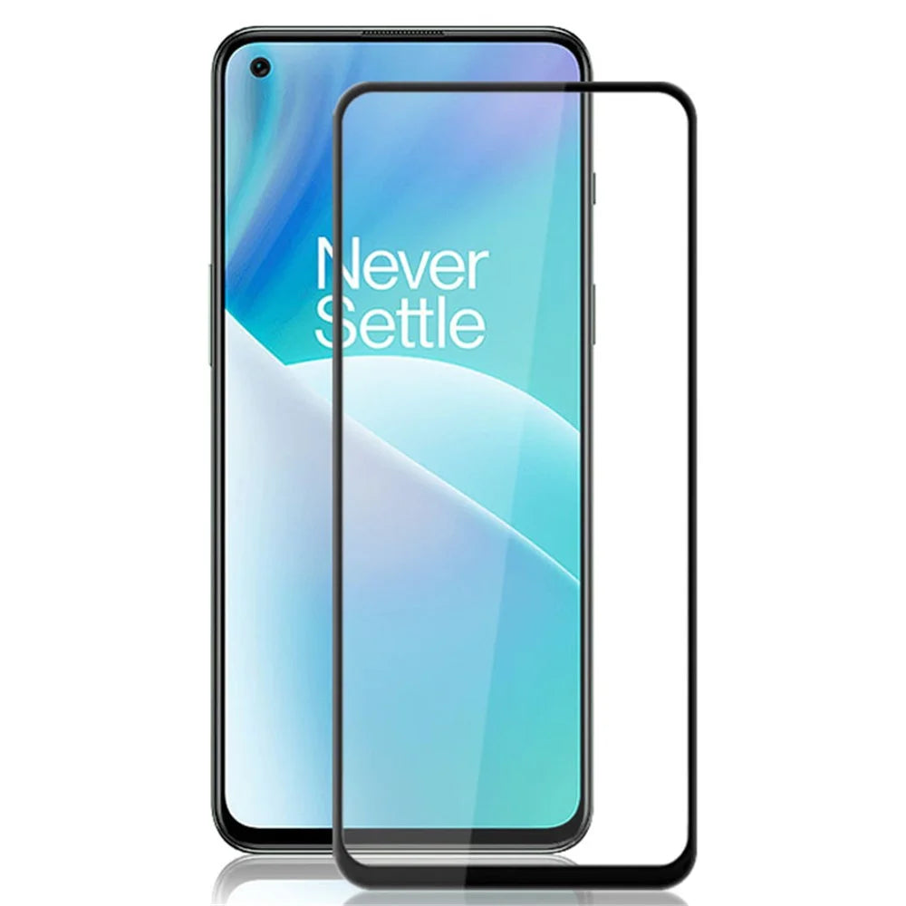 MOCOLO For OnePlus Nord / Nord 2 5G  / Nord 2T / Nord CE 5G Secondary Strengthening Anti-fingerprint Full Covering Silk Printing Full Glue Tempered Glass Phone Screen Protector - Black - 1