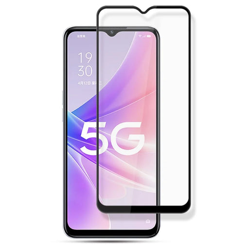 MOCOLO For Oppo A57 (2022) 5G / A77 5G Silk Printing Full Glue Tempered Glass Secondary Strengthening Anti-scratch HD Full Screen Protector Film - Black - 1