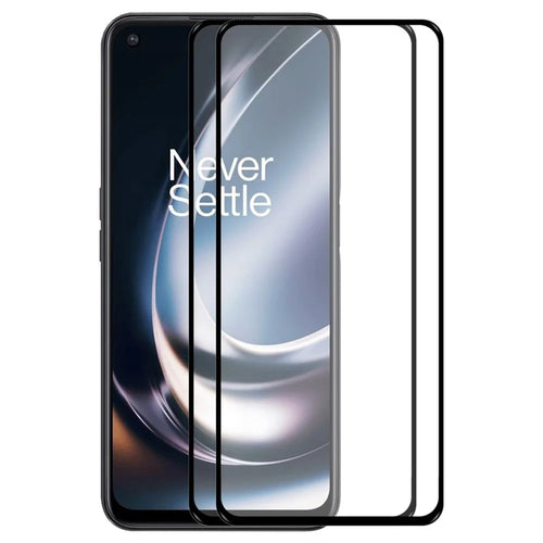 ENKAY HAT PRINCE For OnePlus Nord CE 2 Lite 5G 2Pcs/Pack Full Screen Protector 0.26mm 2.5D Arc Edge Full Glue 9H High Aluminium-silicon Glass Film - 1