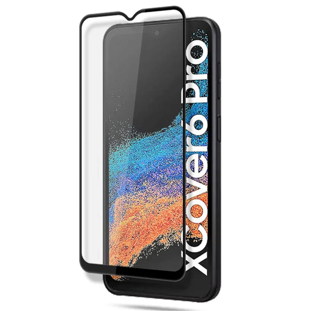 MOCOLO For Samsung Galaxy Xcover6 Pro 5G Tempered Glass Film Secondary Strengthening Full Glue Silk Printing Full Screen Protector - Black - 2