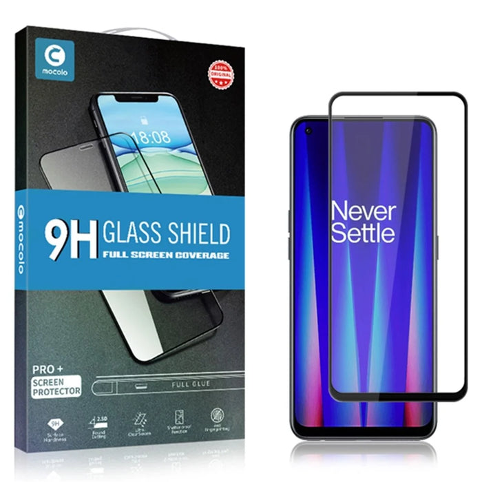 MOCOLO For OnePlus Nord CE 2 5G Silk Printing Full Glue Tempered Glass Secondary Strengthening Full Screen Protector - Black - 6