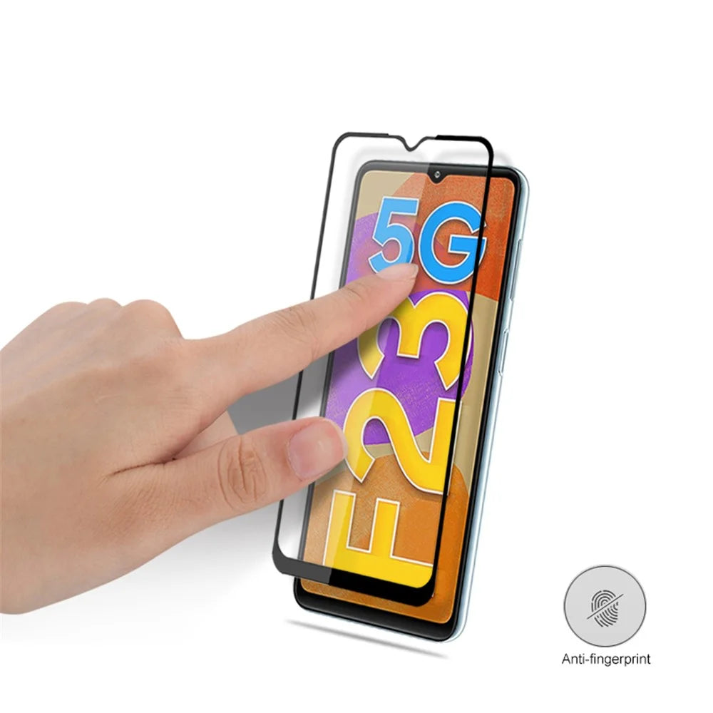 MOCOLO For Samsung Galaxy F23 5G / M23 5G Full Glue Silk Printing Tempered Glass Secondary Strengthening Full Screen Protector - Black - 3