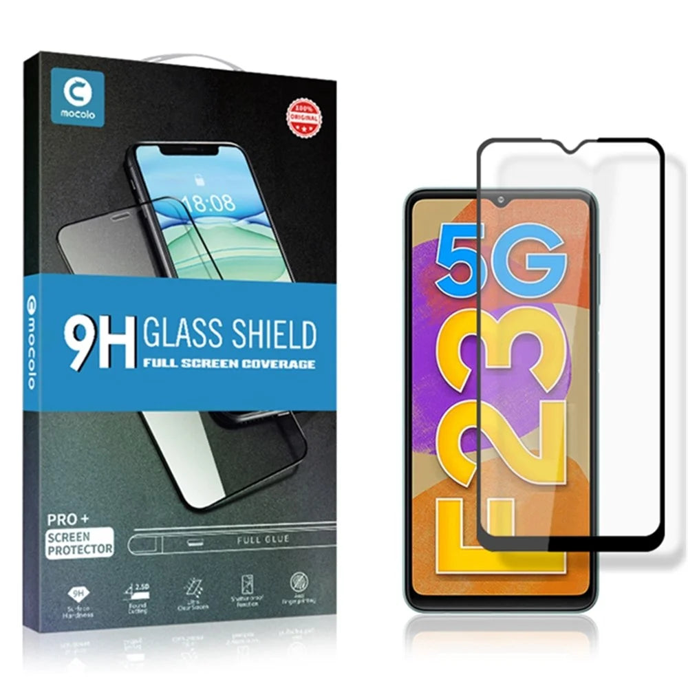 MOCOLO For Samsung Galaxy F23 5G / M23 5G Full Glue Silk Printing Tempered Glass Secondary Strengthening Full Screen Protector - Black - 6