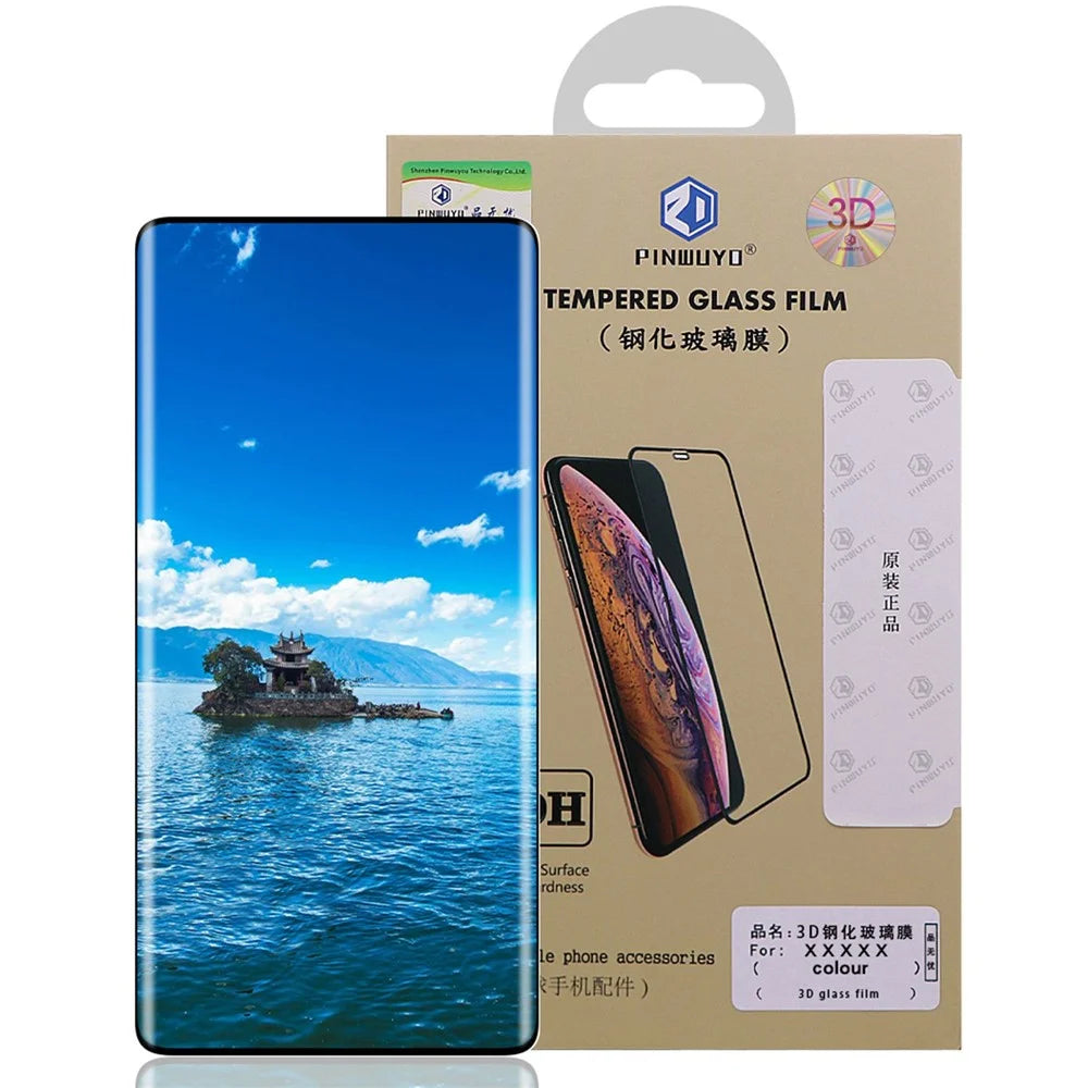 PINWUYO 3D Hot Bending Tempered Glass Filmfor Honor 70 5G Full Glue Anti-Fingerprint Tempered Glass HD Screen Protector - 5