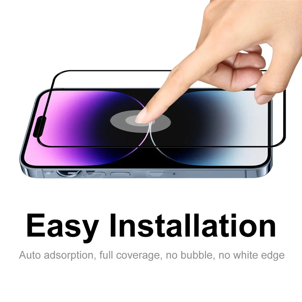ENKAY HAT PRINCE For iPhone 14 Pro Max 6.7 inch 0.26mm 9H Full Screen Protector 2.5D Arc Edge Full Glue Anti-explosion High Aluminium-silicon Glass Film - 5