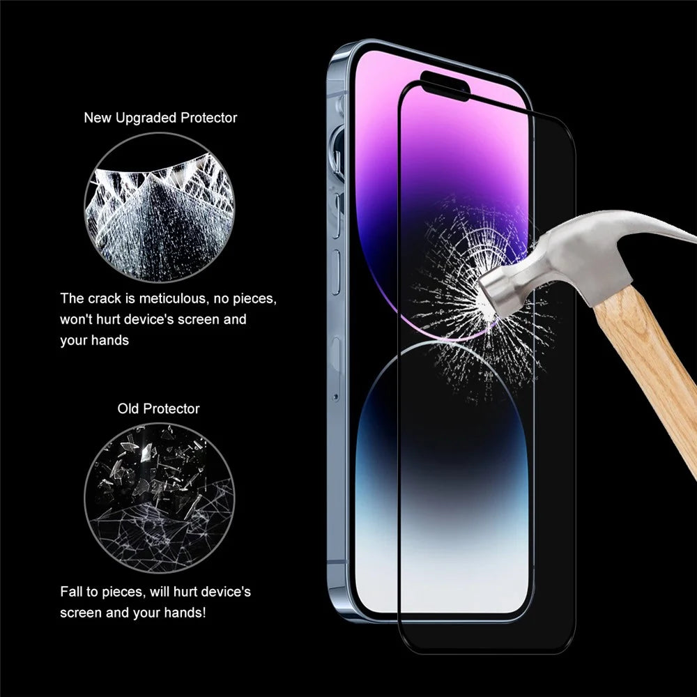 ENKAY HAT PRINCE For iPhone 14 Pro Max 6.7 inch 0.26mm 9H Full Screen Protector 2.5D Arc Edge Full Glue Anti-explosion High Aluminium-silicon Glass Film - 6