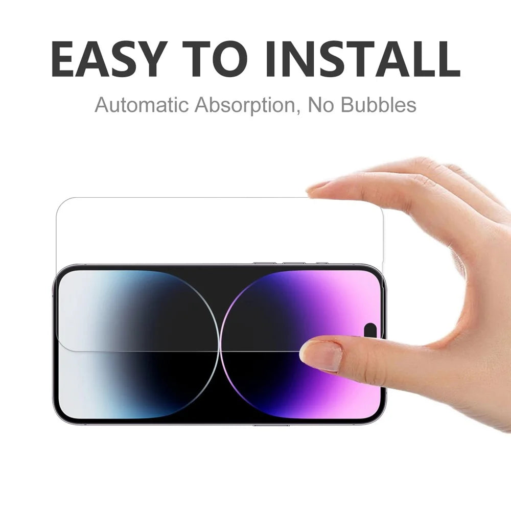 ENKAY HAT PRINCE Tempered Glass Film for iPhone 14 Pro 6.1 inch, 0.26mm 9H 2.5D Arc Edge HD Clear Shatter-proof Full Glue Screen Protector - 5