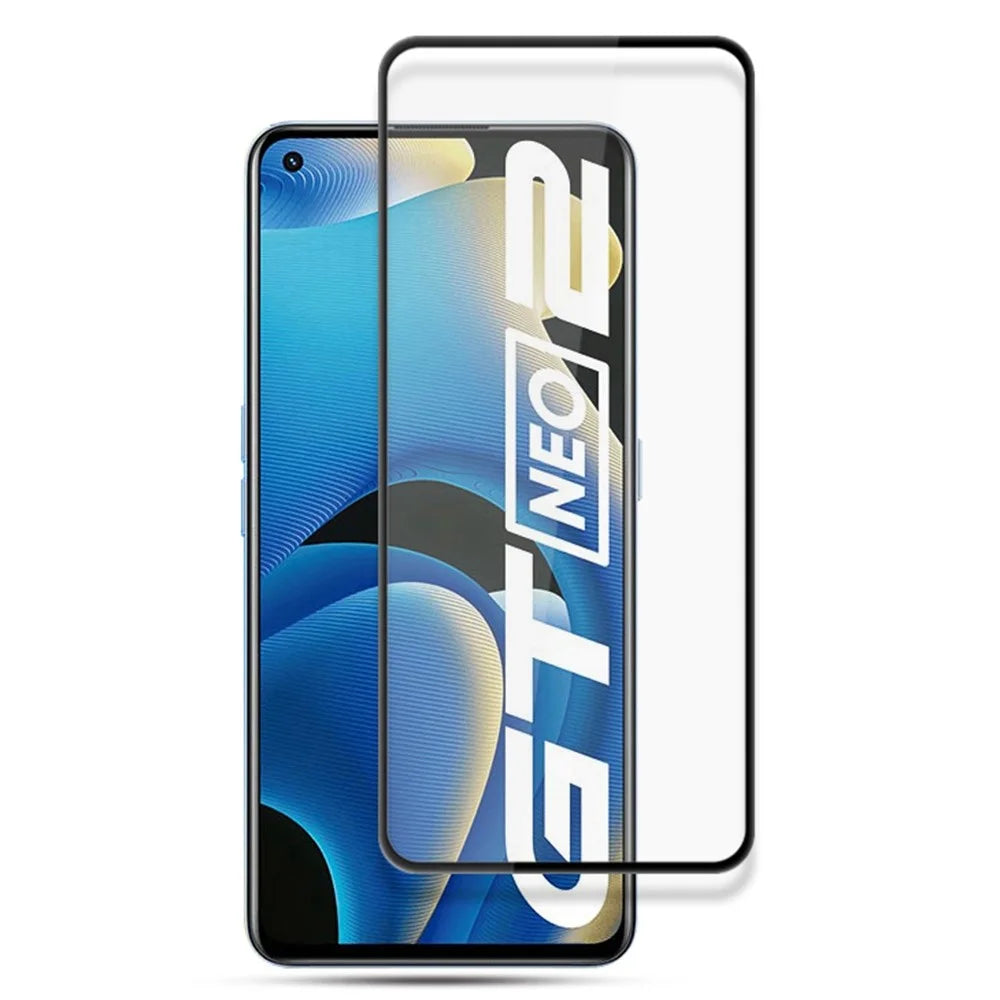 MOCOLO For Realme GT Neo2 5G Tempered Glass Film Secondary Strengthening Full Glue Silk Printing Full Screen Protector - Black - 1