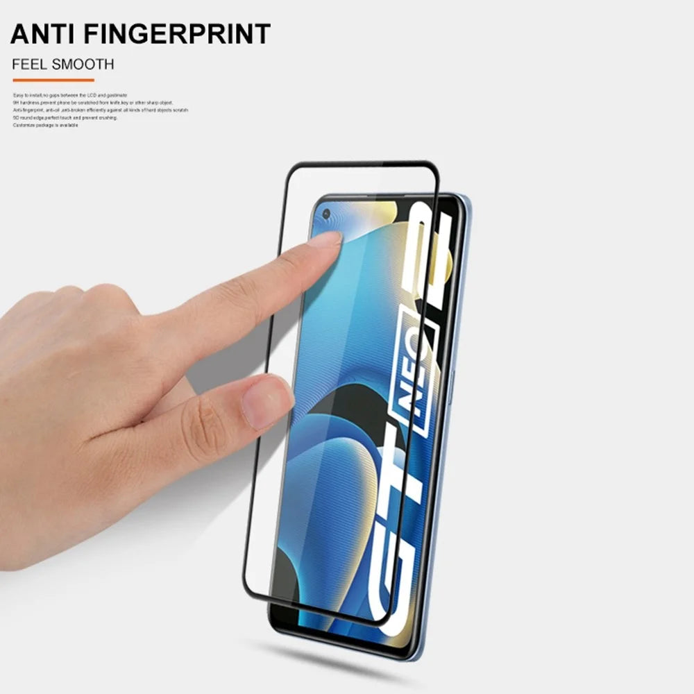MOCOLO For Realme GT Neo2 5G Tempered Glass Film Secondary Strengthening Full Glue Silk Printing Full Screen Protector - Black - 7
