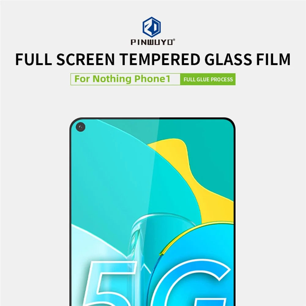 PINWUYO JK Tempered Glass Film Series-2 for Nothing phone (1) 5G Full Glue Full Cover Anti-explosion Screen Protector - 4
