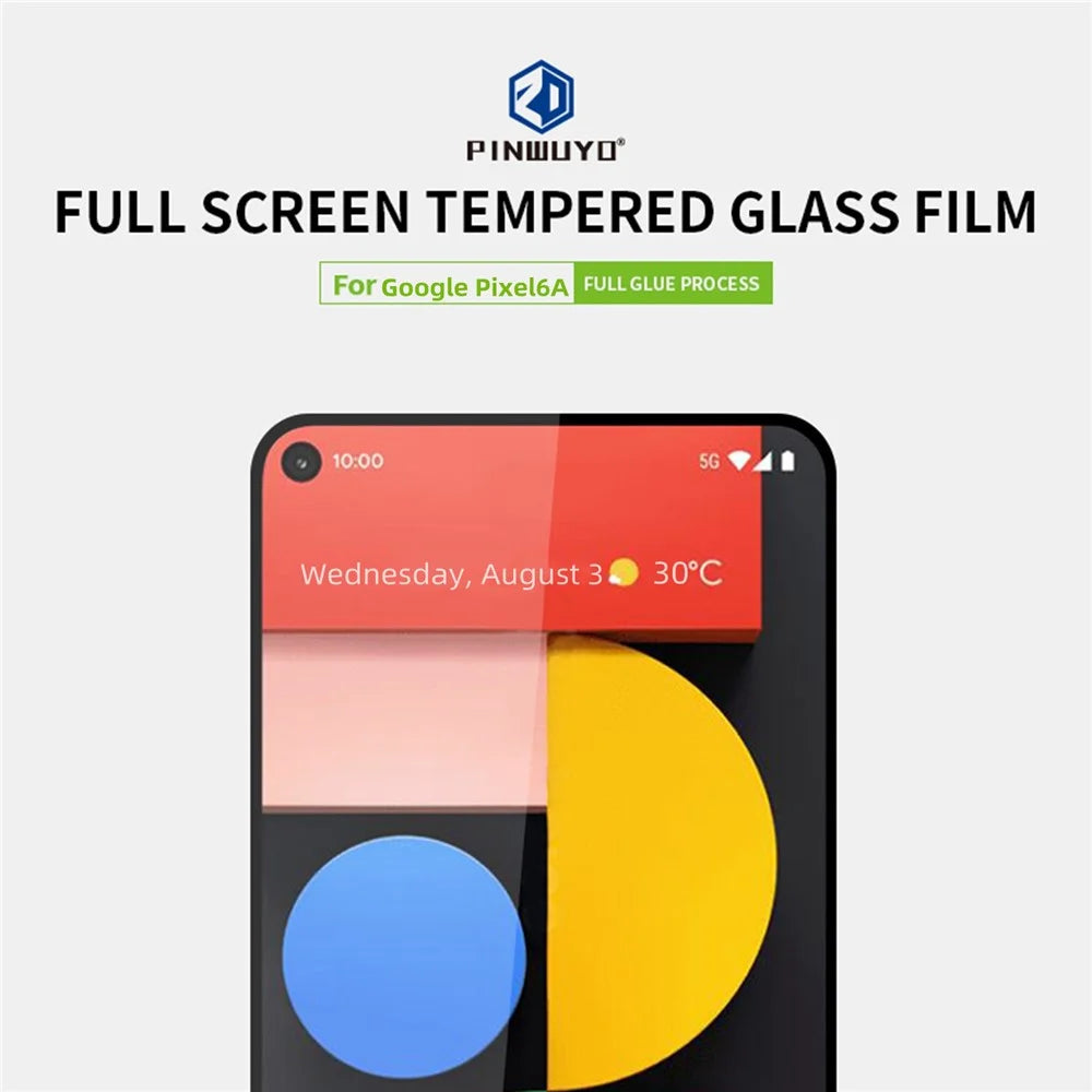PINWUYO JK Tempered Glass Film Series-2 for Google Pixel 6a Full Glue HD Clear Explosion-proof Full Screen Protector - 4