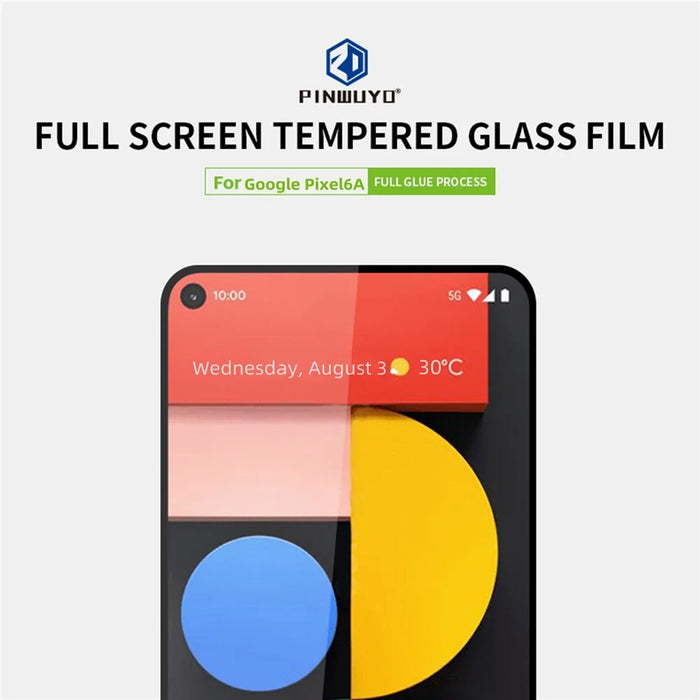 PINWUYO JK Tempered Glass Film Series-2 for Google Pixel 6a Full Glue HD Clear Explosion-proof Full Screen Protector - 4
