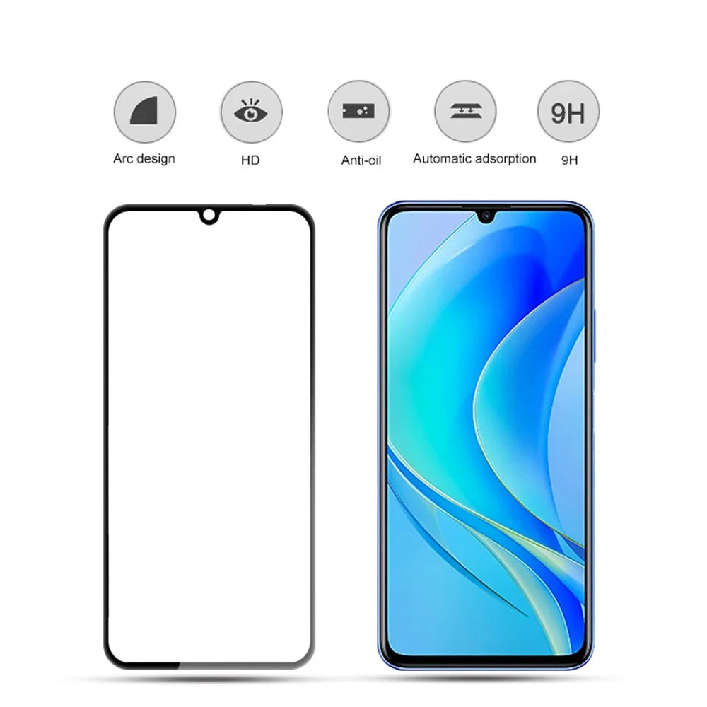 MOCOLO For Huawei nova Y70 4G Tempered Glass Full Screen Protector Silk Printing Full Glue Secondary Hardening Film - Black - 2