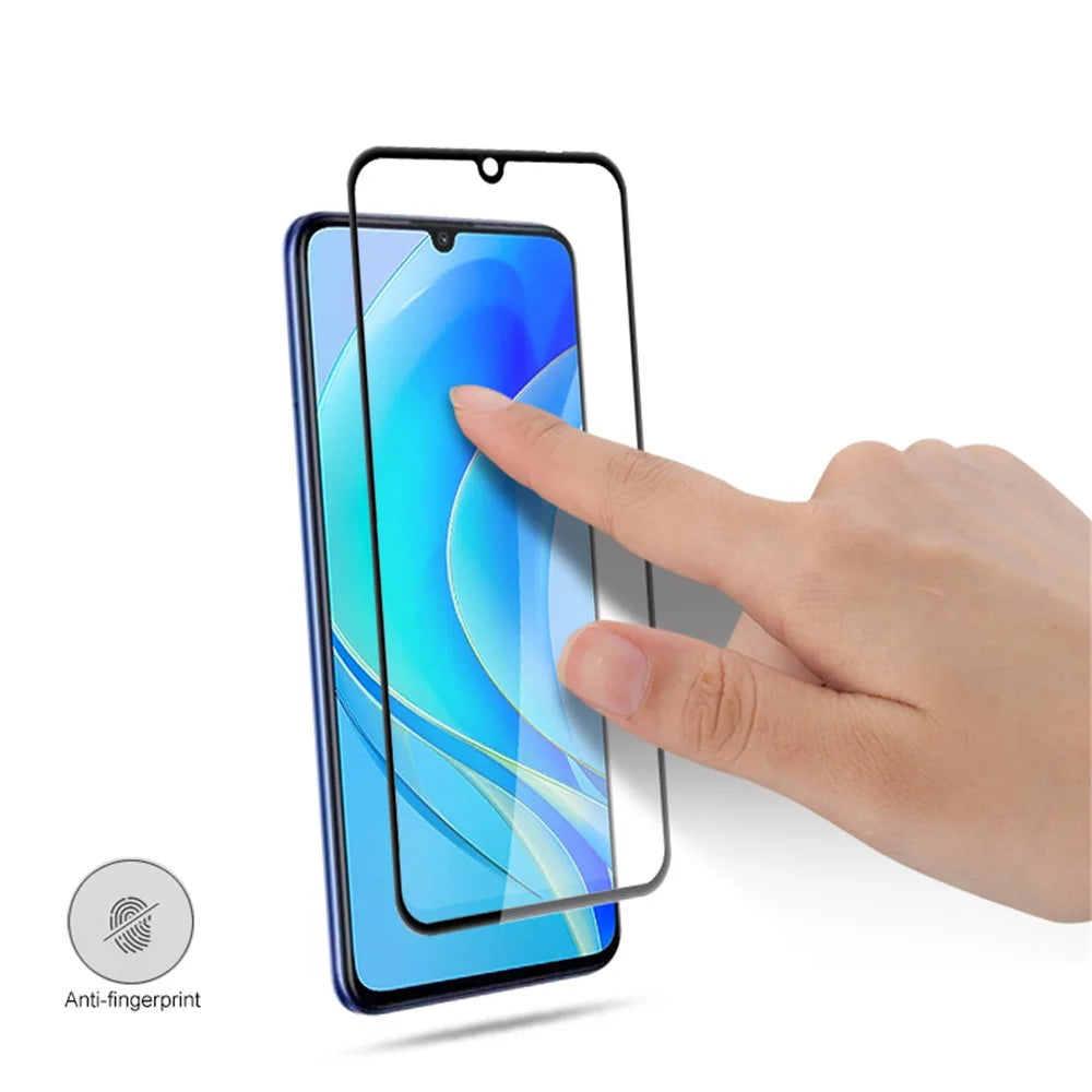 MOCOLO For Huawei nova Y70 4G Tempered Glass Full Screen Protector Silk Printing Full Glue Secondary Hardening Film - Black - 5
