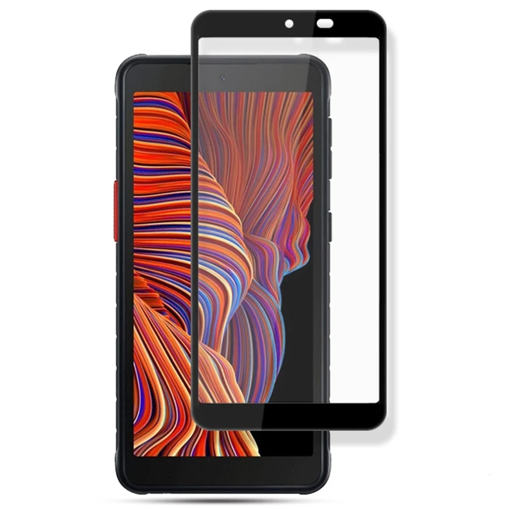 MOCOLO For Samsung Galaxy Xcover 5 Tempered Glass Full Glue Silk Printing Protector Secondary Strengthening Full Cover HD Film - Black - 1