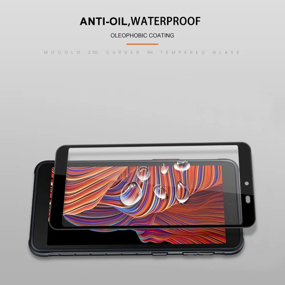 MOCOLO For Samsung Galaxy Xcover 5 Tempered Glass Full Glue Silk Printing Protector Secondary Strengthening Full Cover HD Film - Black - 4