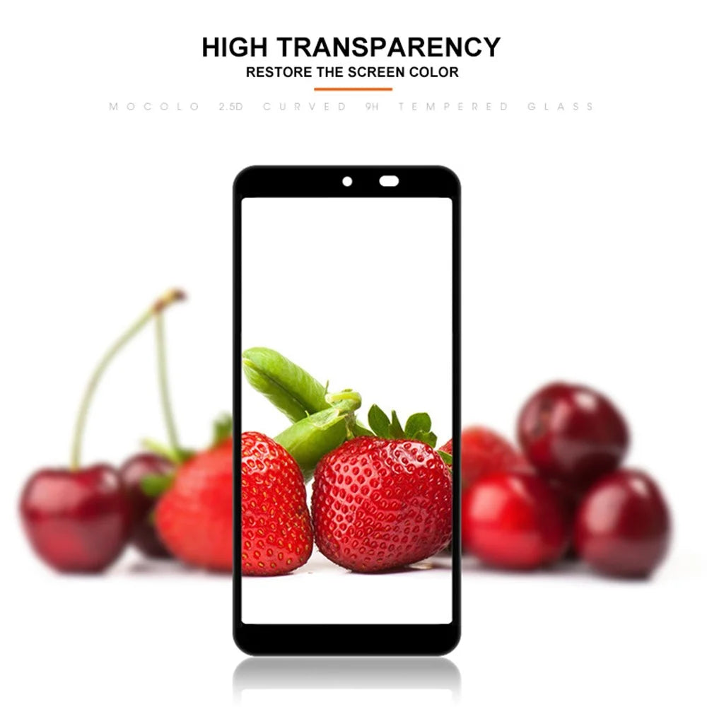 MOCOLO For Samsung Galaxy Xcover 5 Tempered Glass Full Glue Silk Printing Protector Secondary Strengthening Full Cover HD Film - Black - 6