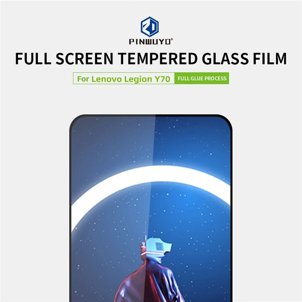 PINWUYO JK Tempered Glass Film Series-2 for Lenovo Legion Y70 5G Full Covering Anti-explosion Tempered Glass Film Full Glue Screen Protector - 4