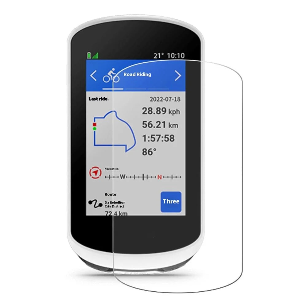 ENKAY HAT PRINCE Screen Protector for Garmin Edge Explore 2 Cycle Computer, 0.26mm 9H 2.5D Arc Edge Tempered Glass Full Glue Anti-explosion Film - 1