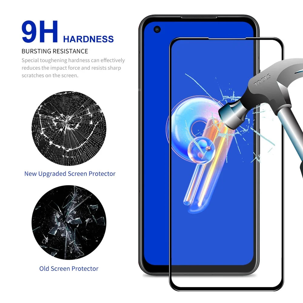 ENKAY HAT PRINCE 2.5D Arc Edge Screen Protector For Asus Zenfone 9 5G, 0.26mm 9H High Aluminium-silicon Glass Film Sensitive Touch Full Glue Full Covering Screen Film - 3