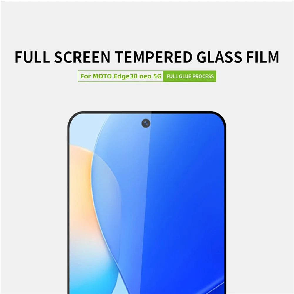 PINWUYO JK Tempered Glass Film Series-2 for Motorola Edge 30 Neo 5G Full Cover Anti-explosion HD Clarity Full Glue Screen Protector - 4