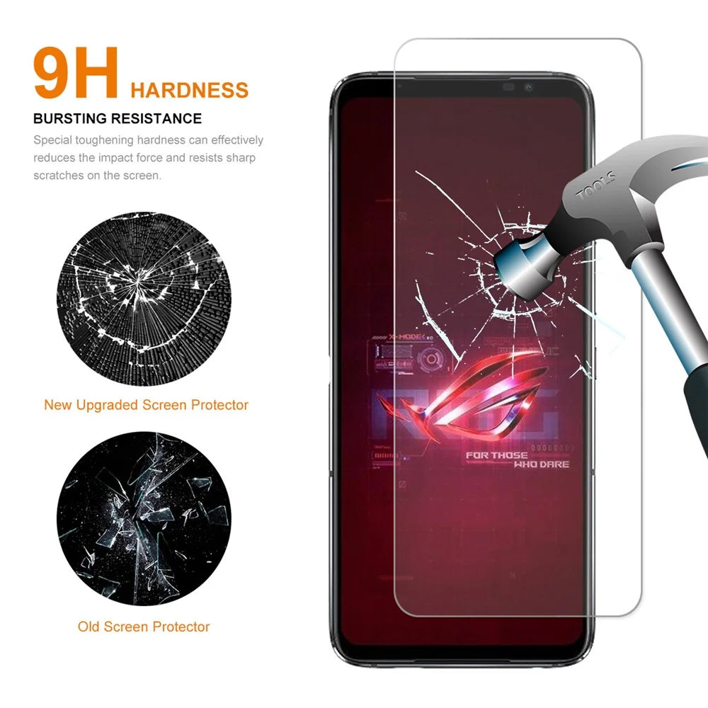 ENKAY HAT PRINCE 2Pcs / Pack for Asus ROG Phone 6 5G / 6D 5G / 6 Pro 5G 2.5D Arc Edge Tempered Glass Screen Protector 0.26mm 9H Full Glue HD Clear Film - 2