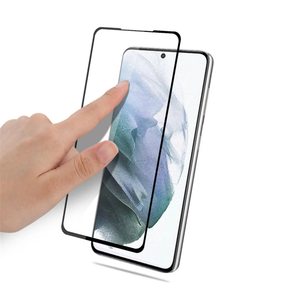 MOCOLO For Samsung Galaxy S22 5G / S23 Full Glue HD Clear Tempered Glass Silk Printing Secondary Hardening Full Screen Protector - Black - 3