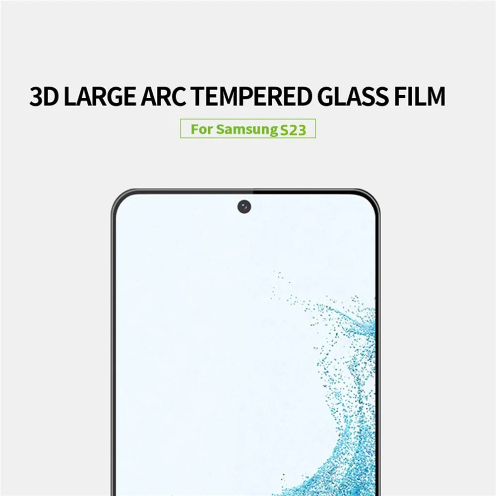 MOFI JK 3D Tempered Glass Film-1 for Samsung Galaxy S22 5G / S23 Full Cover HD Clear High Aluminium-silicon Glass Full Glue Curved Screen Protector - 4