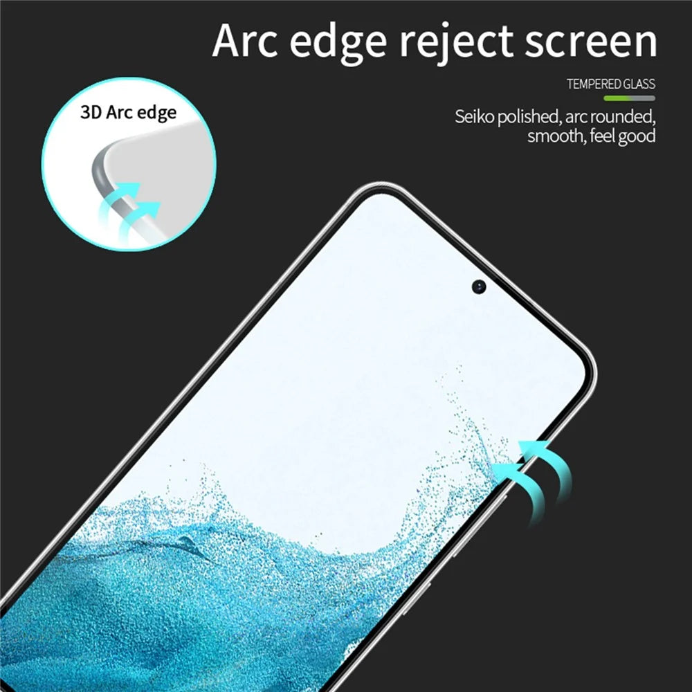MOFI JK 3D Tempered Glass Film-1 for Samsung Galaxy S22 5G / S23 Full Cover HD Clear High Aluminium-silicon Glass Full Glue Curved Screen Protector - 7