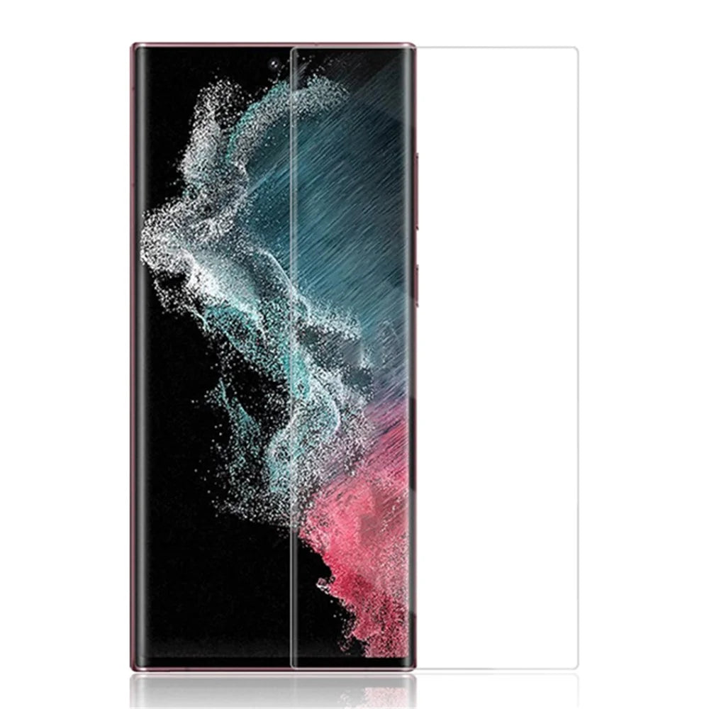 MOCOLO 3D Curved UV Liquid Tempered Glass Film for Samsung Galaxy S23 Ultra, Ultra Clear Full Cover Scratch-resistant Screen Protector - 1