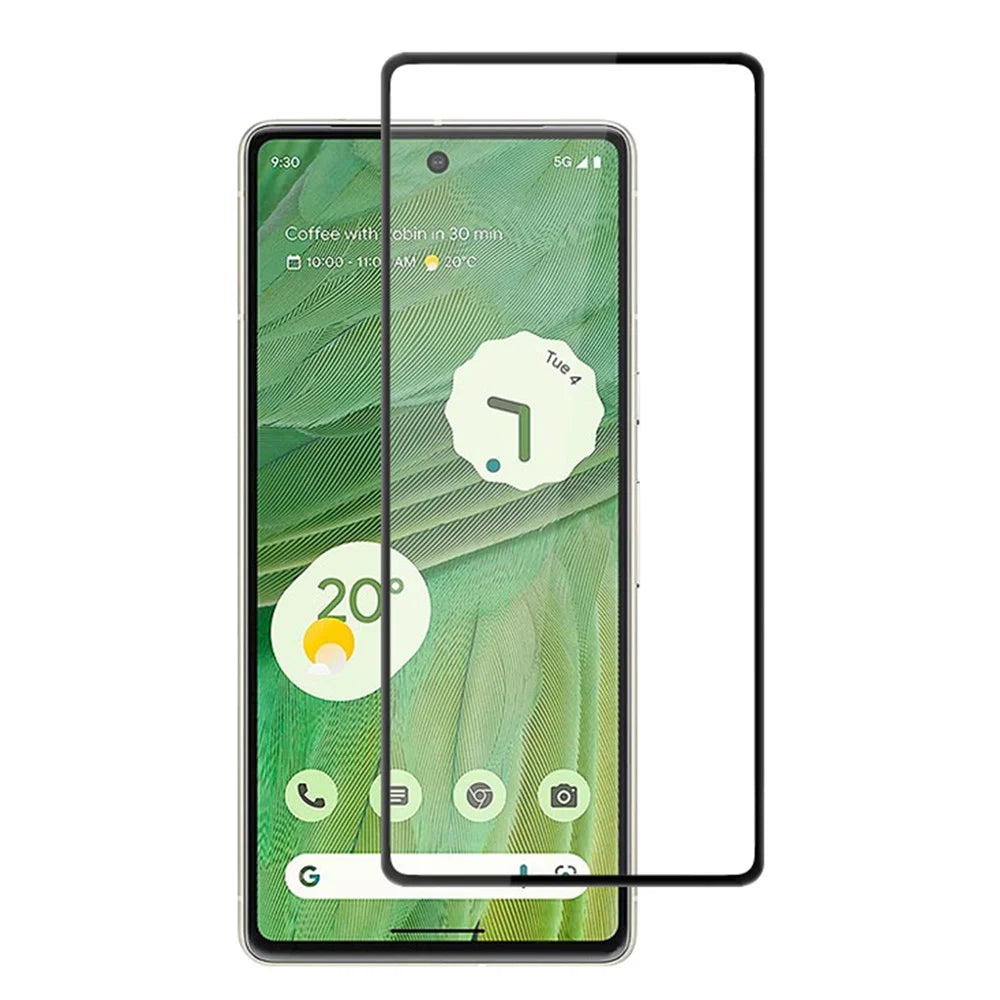 MOCOLO For Google Pixel 7 5G Full Glue Silk Printing Tempered Glass Film HD Clear Secondary Hardening Screen Protector - Black - 1