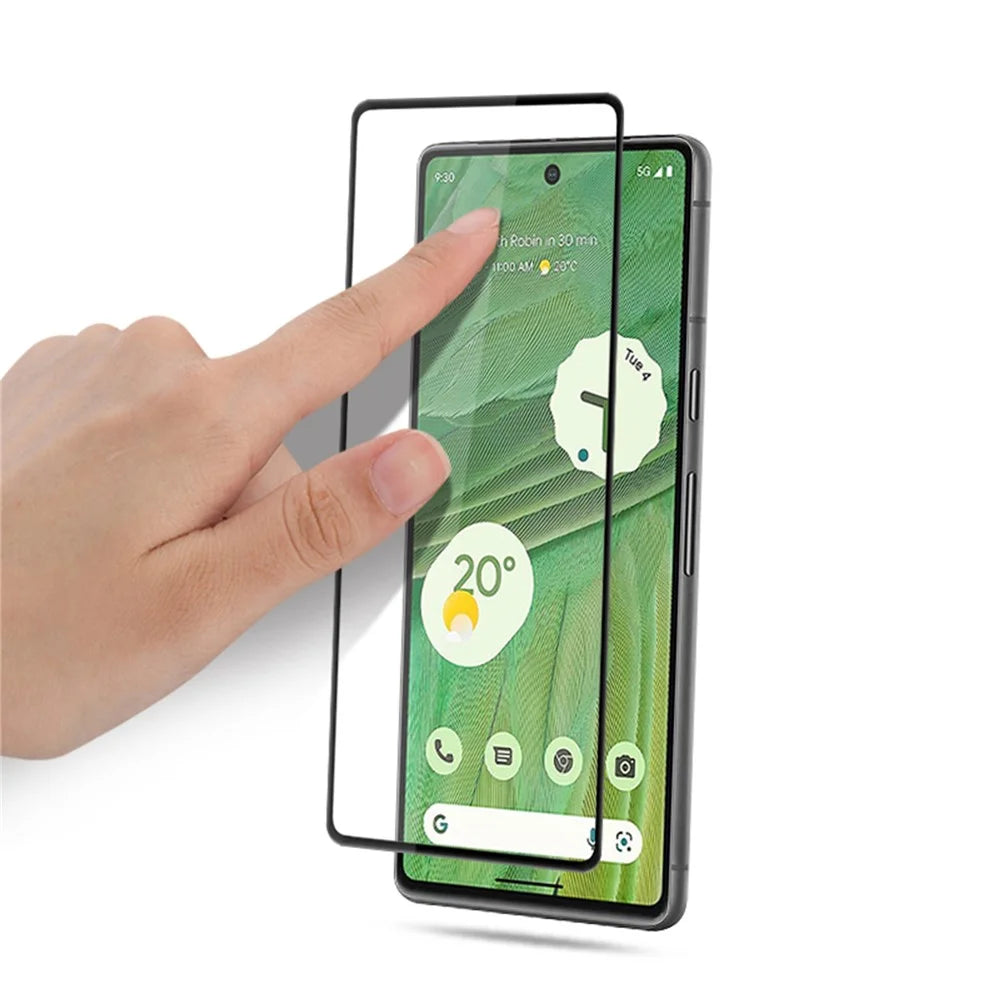 MOCOLO For Google Pixel 7 5G Full Glue Silk Printing Tempered Glass Film HD Clear Secondary Hardening Screen Protector - Black - 3