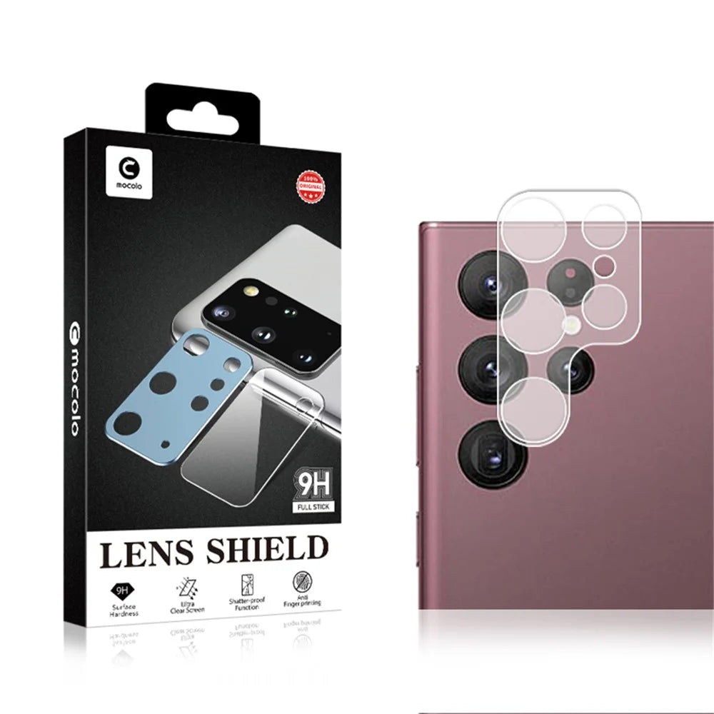 MOCOLO For Samsung Galaxy S23 Ultra Camera Lens Protector, Anti-explosion Silk Printing HD Tempered Glass Lens Protective Film - Transparent - 5