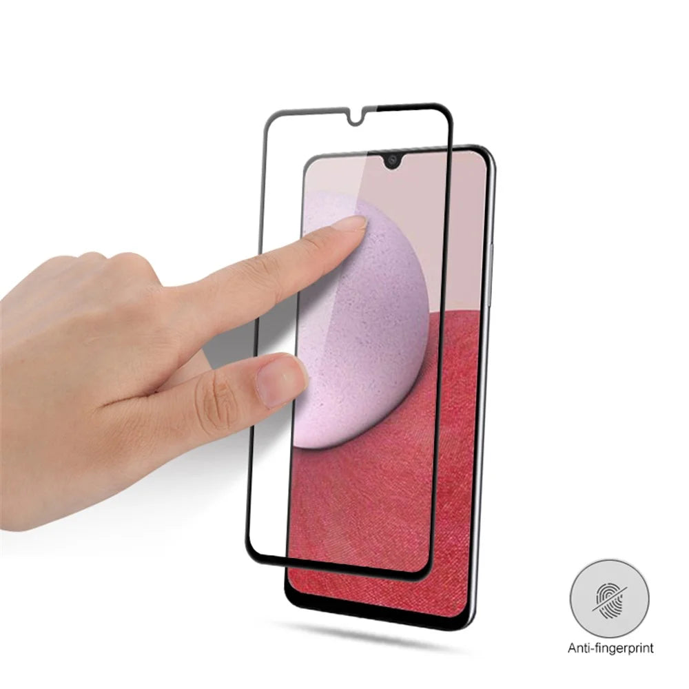 MOCOLO For Samsung Galaxy A14 5G / A14 4G Silk Printing Tempered Glass Film Full Glue Anti-explosion Secondary Hardening Screen Protector - Black - 3