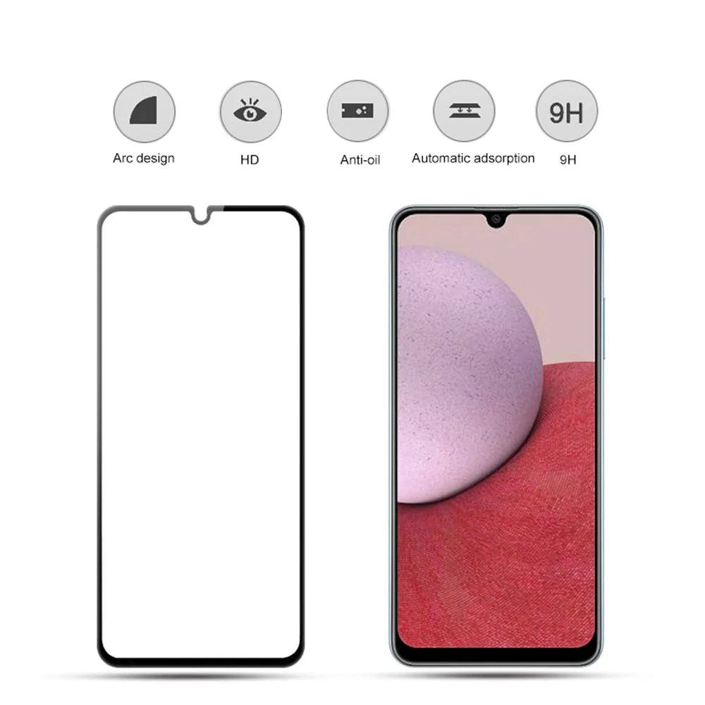 MOCOLO For Samsung Galaxy A14 5G / A14 4G Silk Printing Tempered Glass Film Full Glue Anti-explosion Secondary Hardening Screen Protector - Black - 5