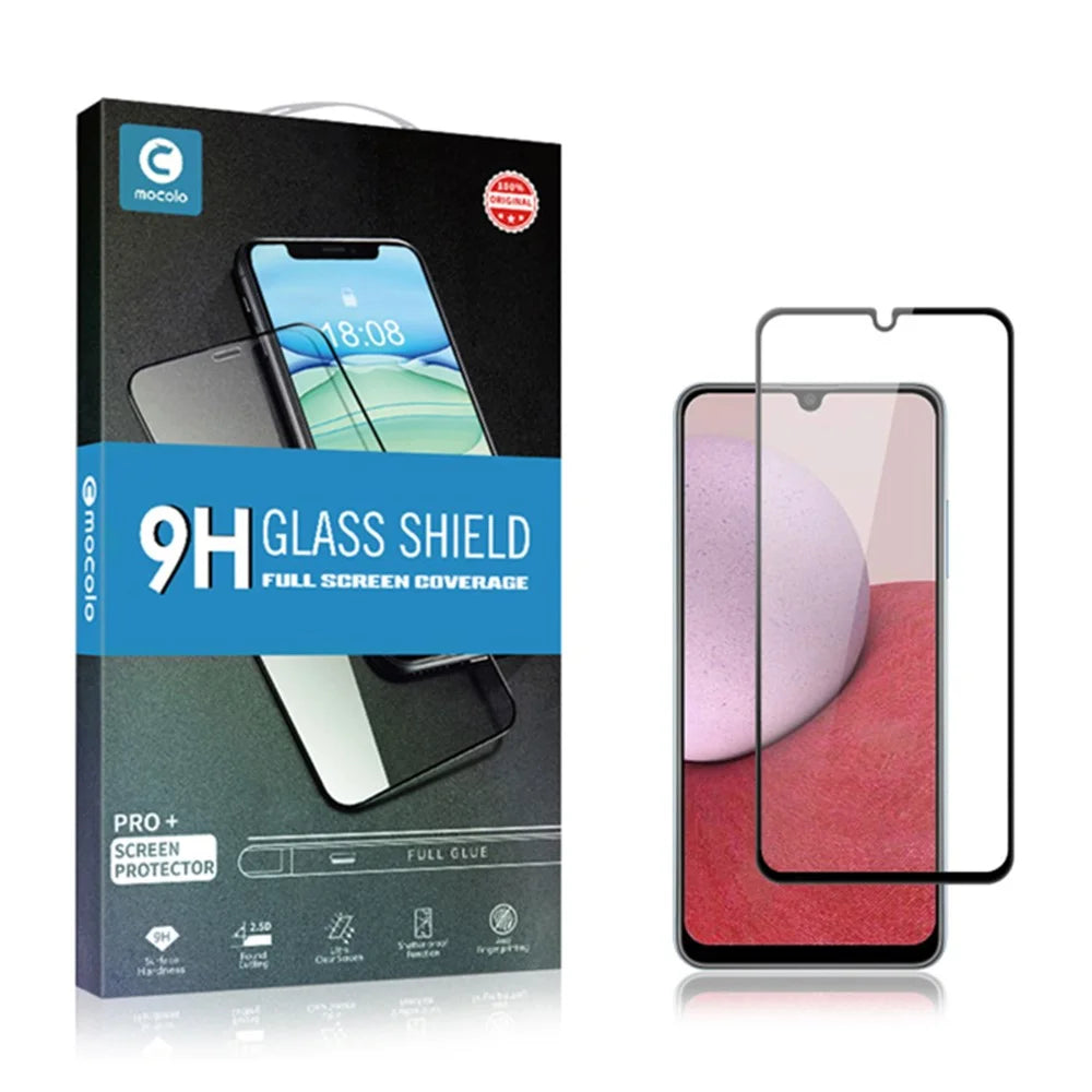 MOCOLO For Samsung Galaxy A14 5G / A14 4G Silk Printing Tempered Glass Film Full Glue Anti-explosion Secondary Hardening Screen Protector - Black - 7