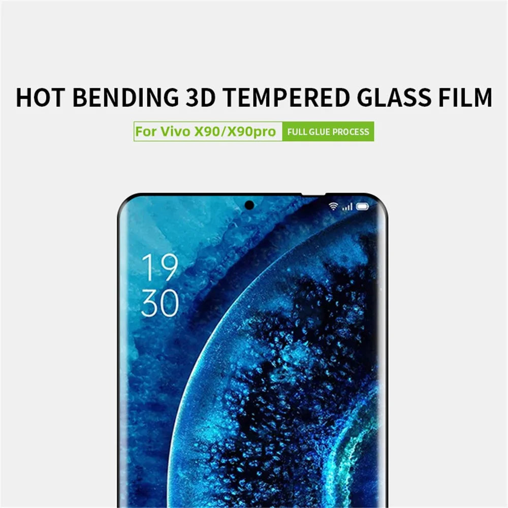 PINWUYO for vivo X90 5G / X90 Pro 5G 3D Hot Bending Tempered Glass Film Screen Protector Full Covering Full Glue Tempered Glass Film - 4