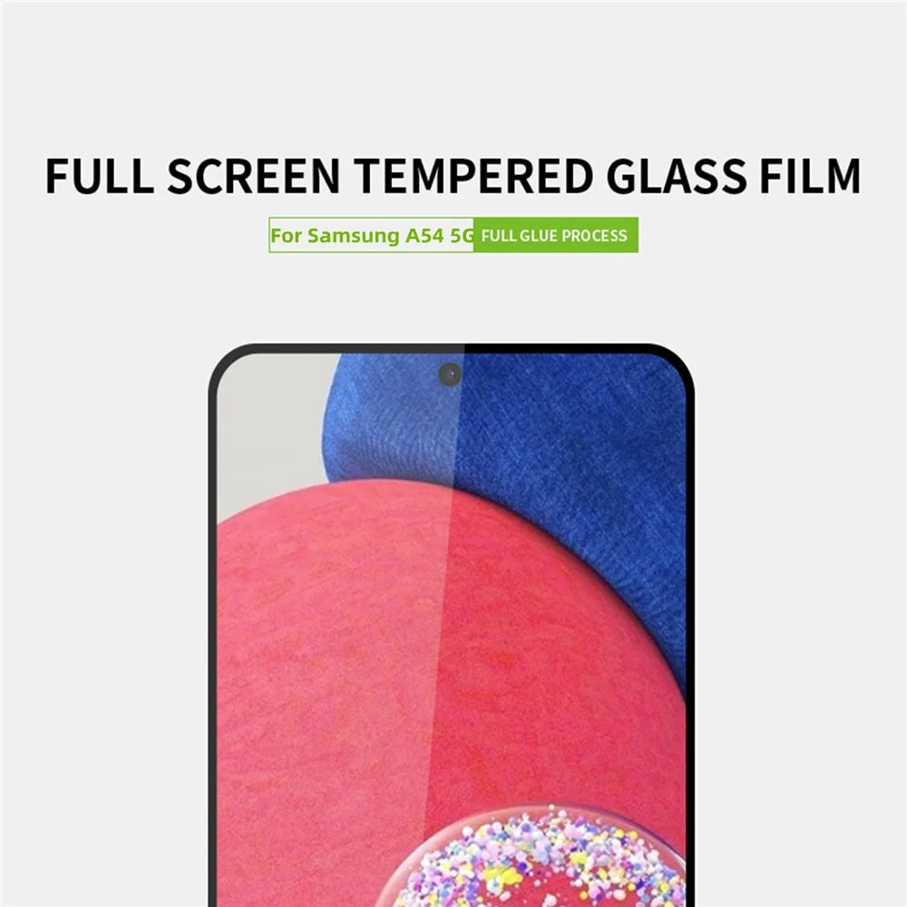 PINWUYO JK Tempered Glass Film Series-2 for Samsung Galaxy A54 5G Anti-explosion Screen Protector High Aluminum-silicon Glass Full Cover Full Glue HD Film - 4