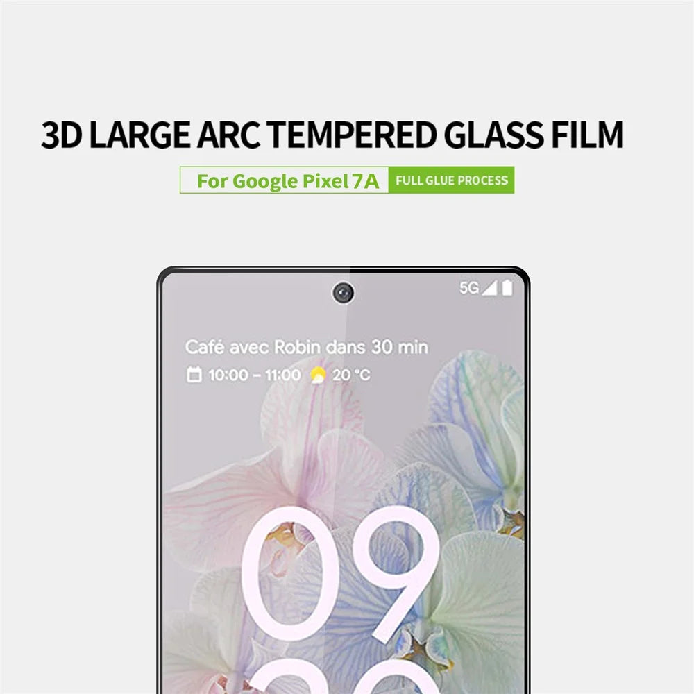 PINWUYO JK 3D Hot Bending Tempered Glass Film-2 for Google Pixel 7a Anti-fingerprint Clear High Aluminum-silicon Glass Film Full Glue Shatterproof Screen Protector - 4