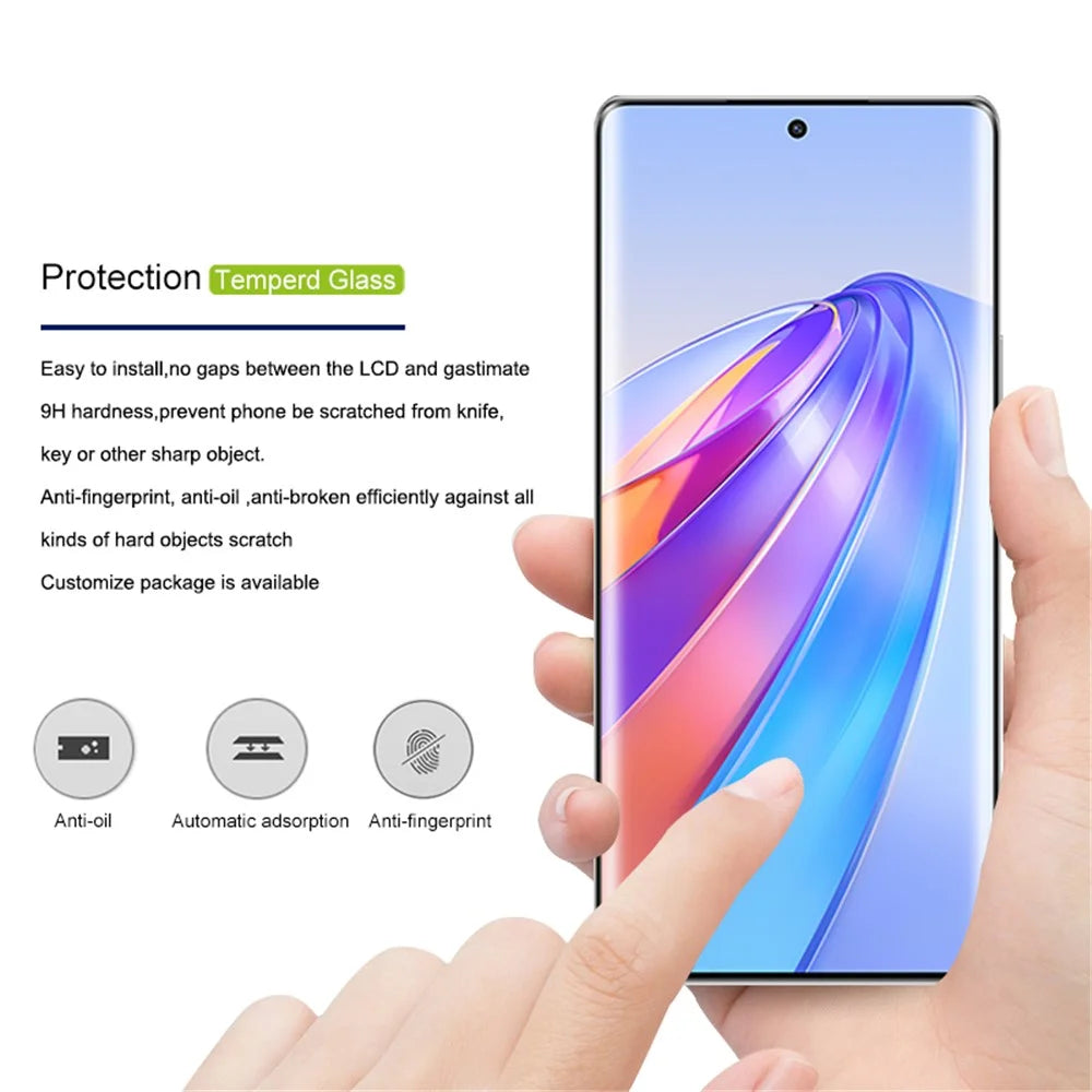 MOCOLO For Honor X40 5G / 60 / 60 SE / 70 5G 3D Curved Full Screen Protector Full Glue Tempered Glass HD Clear Film - Black - 2