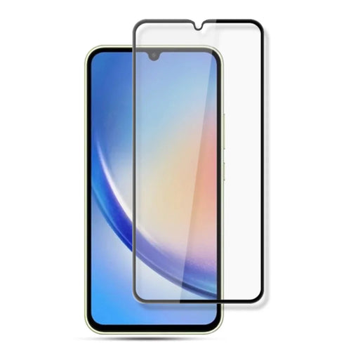 MOCOLO For Samsung Galaxy A34 5G HD Clear Tempered Glass Silk Printing Full Glue Full Screen Protector - Black - 1