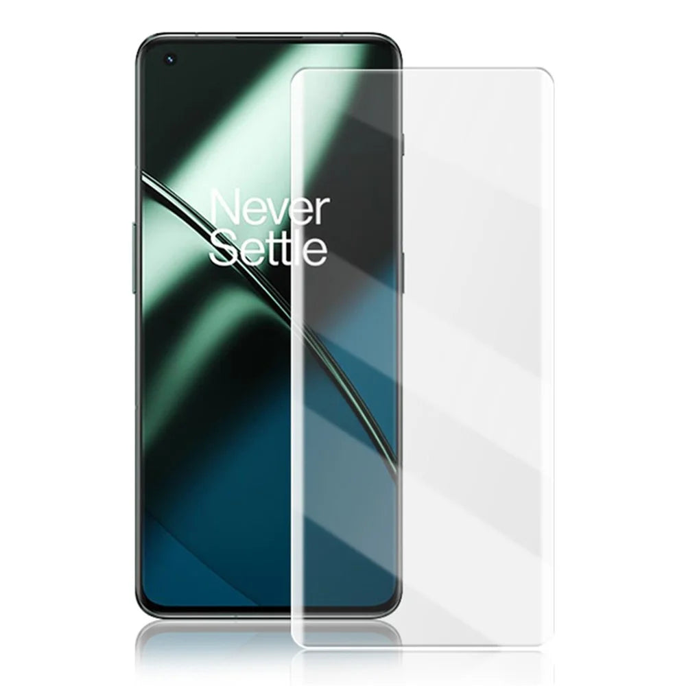 MOCOLO UV Liquid Tempered Glass Film for OnePlus 11 5G / 9 Pro / 10 Pro / Oppo Find X5 Pro / Reno8 T 5G 3D Curved Anti-explosion Full Screen Protector - 1