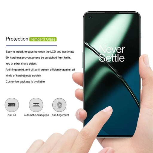 MOCOLO For OnePlus 11 5G / 9 Pro / 10 Pro / Oppo Find X3 Pro / Find X5 Pro Anti-explosion Screen Protector Full Glue 3D Curved Tempered Glass Film - Black - 2