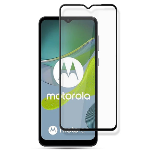 MOCOLO For Motorola Moto E13 4G (2023) Tempered Glass Full Screen Protector Secondary Hardening Silk Printing Anti-explosion Film - Black - 1