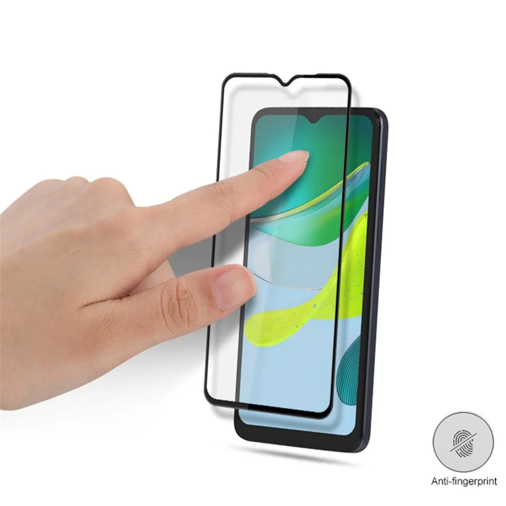 MOCOLO For Motorola Moto E13 4G (2023) Tempered Glass Full Screen Protector Secondary Hardening Silk Printing Anti-explosion Film - Black - 5