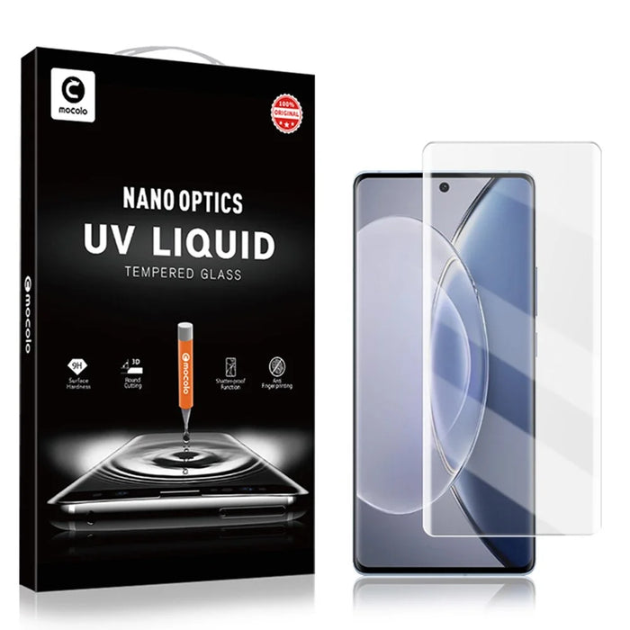 MOCOLO For vivo X90 Pro+ 5G UV Liquid Tempered Glass Film 3D Curved Anti-scratch HD Full Coverage Screen Protector - 7
