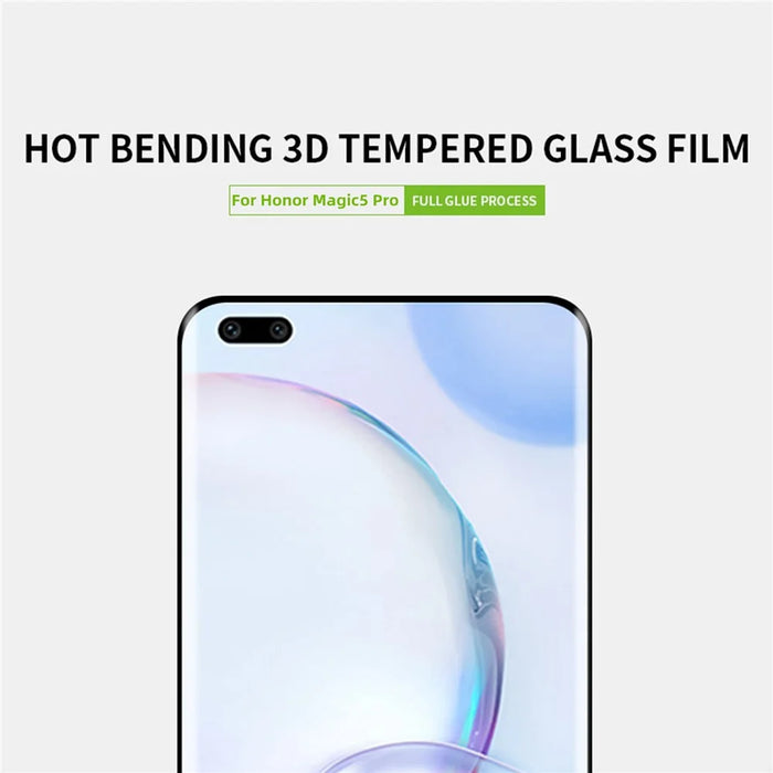 PINWUYO For Honor Magic5 Pro 3D Arc Edge Hot Bending HD Full Glue Tempered Glass Screen Protector - 4
