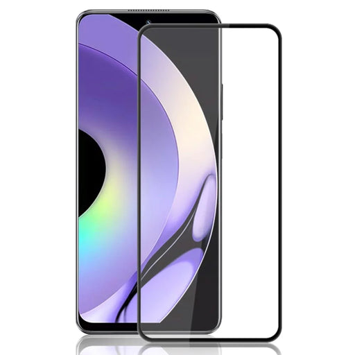 MOCOLO For Realme 10 Pro 5G Tempered Glass Screen Protector Silk Printing Secondary Hardening Shatterproof Film - Black - 1